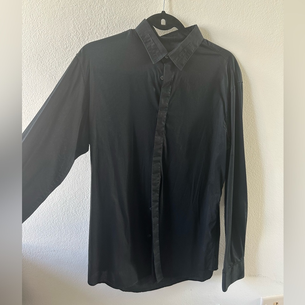 Men’s Philipp Plein button up with rhinestone skull on back